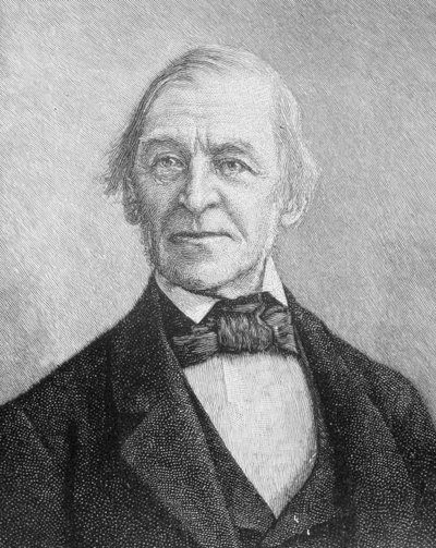 Ralph Waldo Emerson (1803-1882) conferenziere, poeta e saggista americano da American School